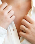 Caroline Ellen 18K White Gold "High Dome" Ring