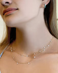 ~1ct Free-Set Marquis, Round, and Pear Shaped Diamond Necklace - Peridot Fine Jewelry - TAP by Todd Pownell