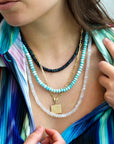 Zahava 20" Faceted Rainbow Moonstone Beaded Necklace