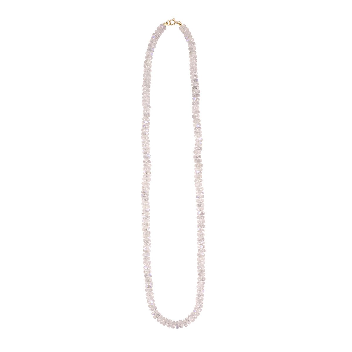 Zahava 20" Faceted Rainbow Moonstone Beaded Necklace