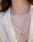 20" Faceted Rainbow Moonstone Beaded Necklace