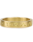 20K Gold Engraved Ring in Ancient Greek
