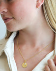 Caroline Ellen 20 Karat Yellow Gold Extra Small Tapered Hoop Earring