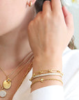 Caroline Ellen 20K Gold Handmade "Flattened Paperclip" Chain Bracelet