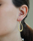 20K Gold Oblong "Doorknocker" Earrings - Peridot Fine Jewelry - Caroline Ellen