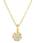 Caroline Ellen 20K Gold Pave Diamond "Mini Lentil" Pendant