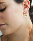 Caroline Ellen 20 Karat Gold "Small Leaf" Earrings