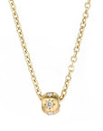 Caroline Ellen 20K Gold Wide Star-Set Diamond Rondelle Necklace