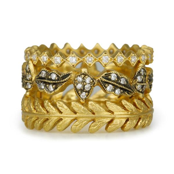 Cathy Waterman 22K Gold and Diamond Ring