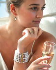 22K Gold "Leafside" Ring with Grey Rosecut Diamond Center - Peridot Fine Jewelry - Cathy Waterman