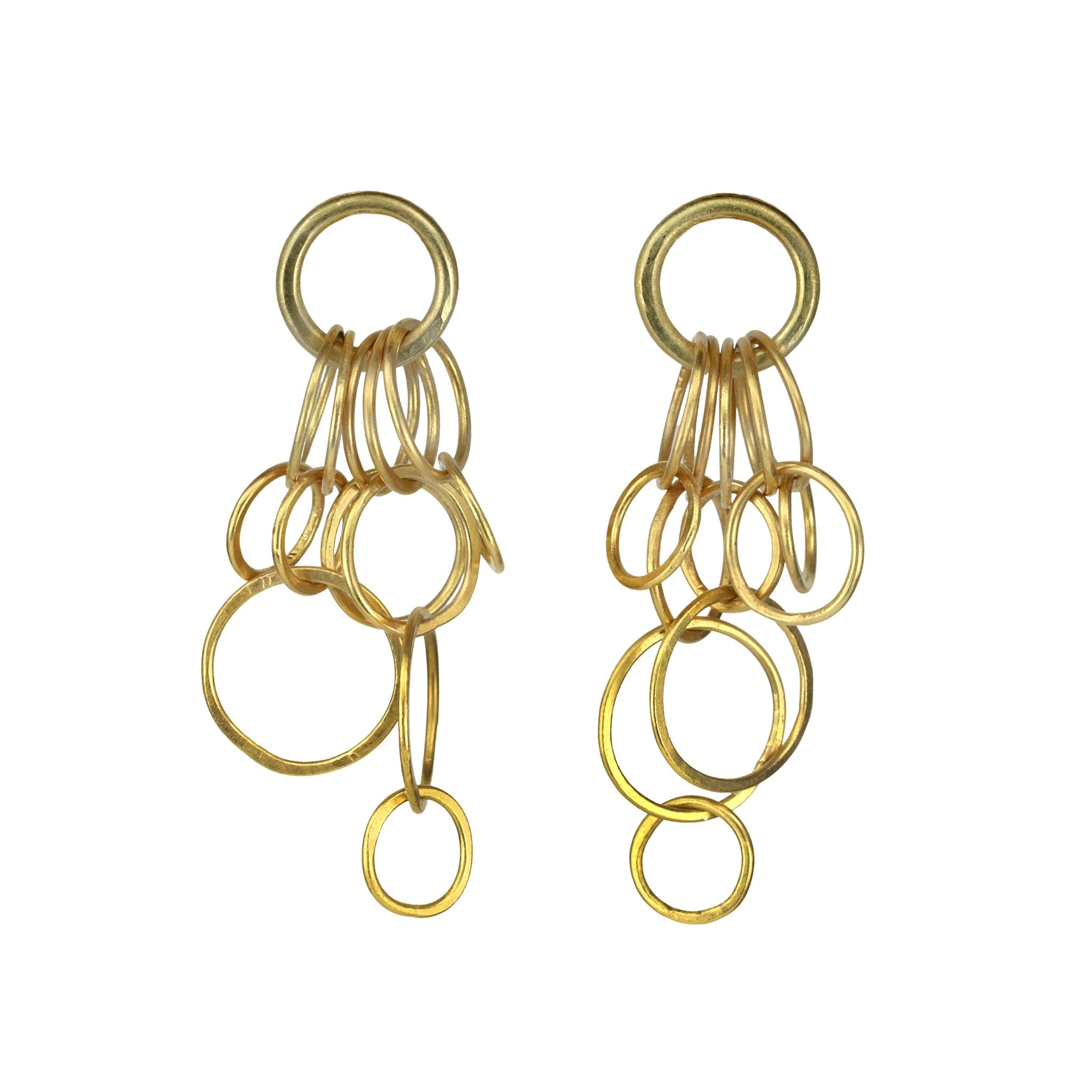 Rosanne Pugliese 22K Gold Mini "Fountain Circle" Earrings