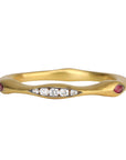 22K Gold Pave Diamond & Ruby "Eye of Horus" Ring - Peridot Fine Jewelry - Cathy Waterman