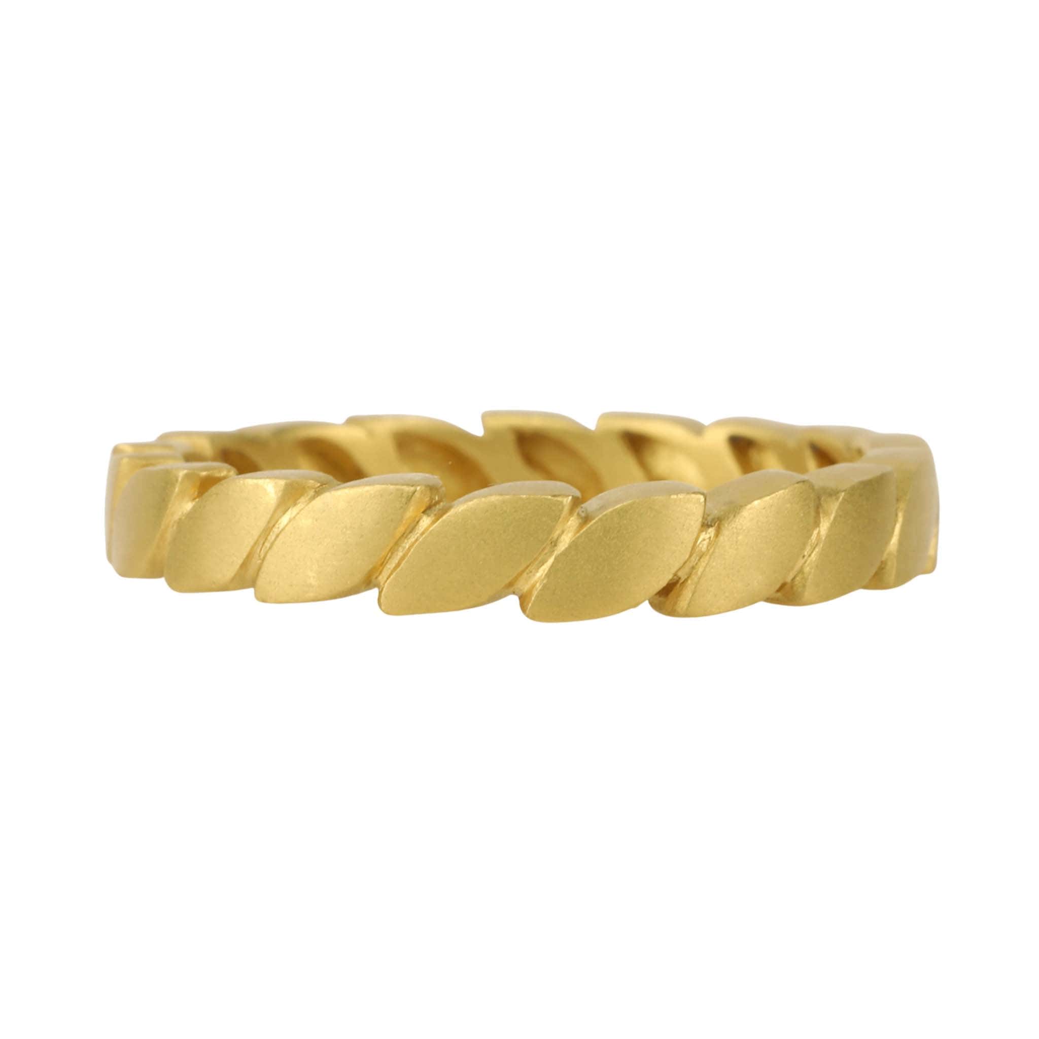 Cathy Waterman 22K Gold Single Row Marquise "Laurel" Band