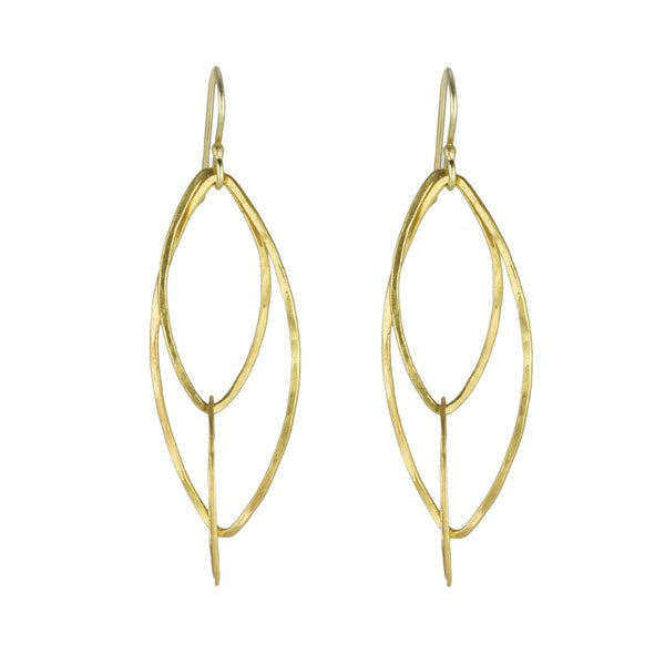 Rosanne Pugliese 22K Gold Small "Orchid Leaf" Earrings