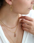 Rosanne Pugliese 22K Gold Small "Orchid Leaf" Earrings