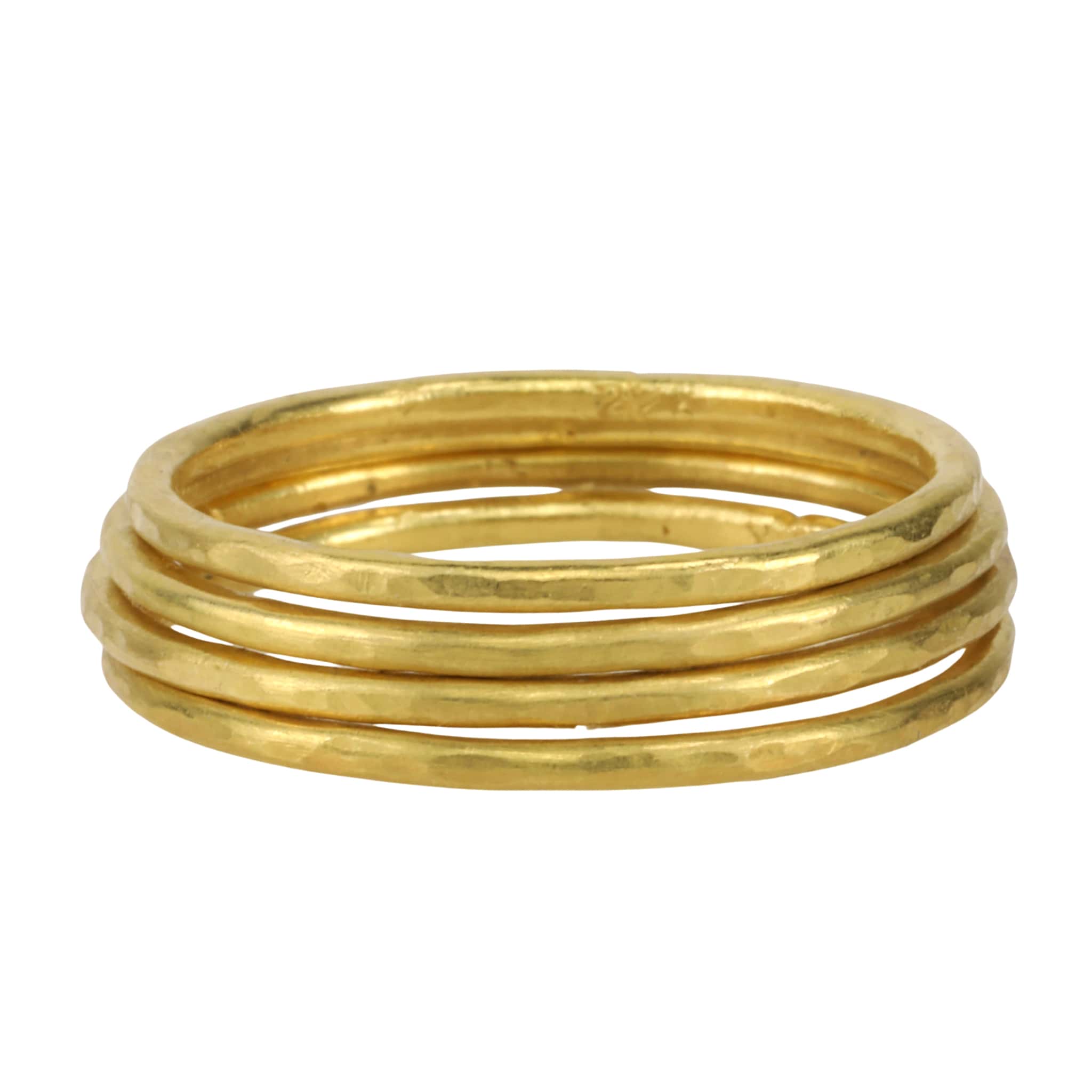 Rosanne Pugliese 22K Gold Thin Hammered Band