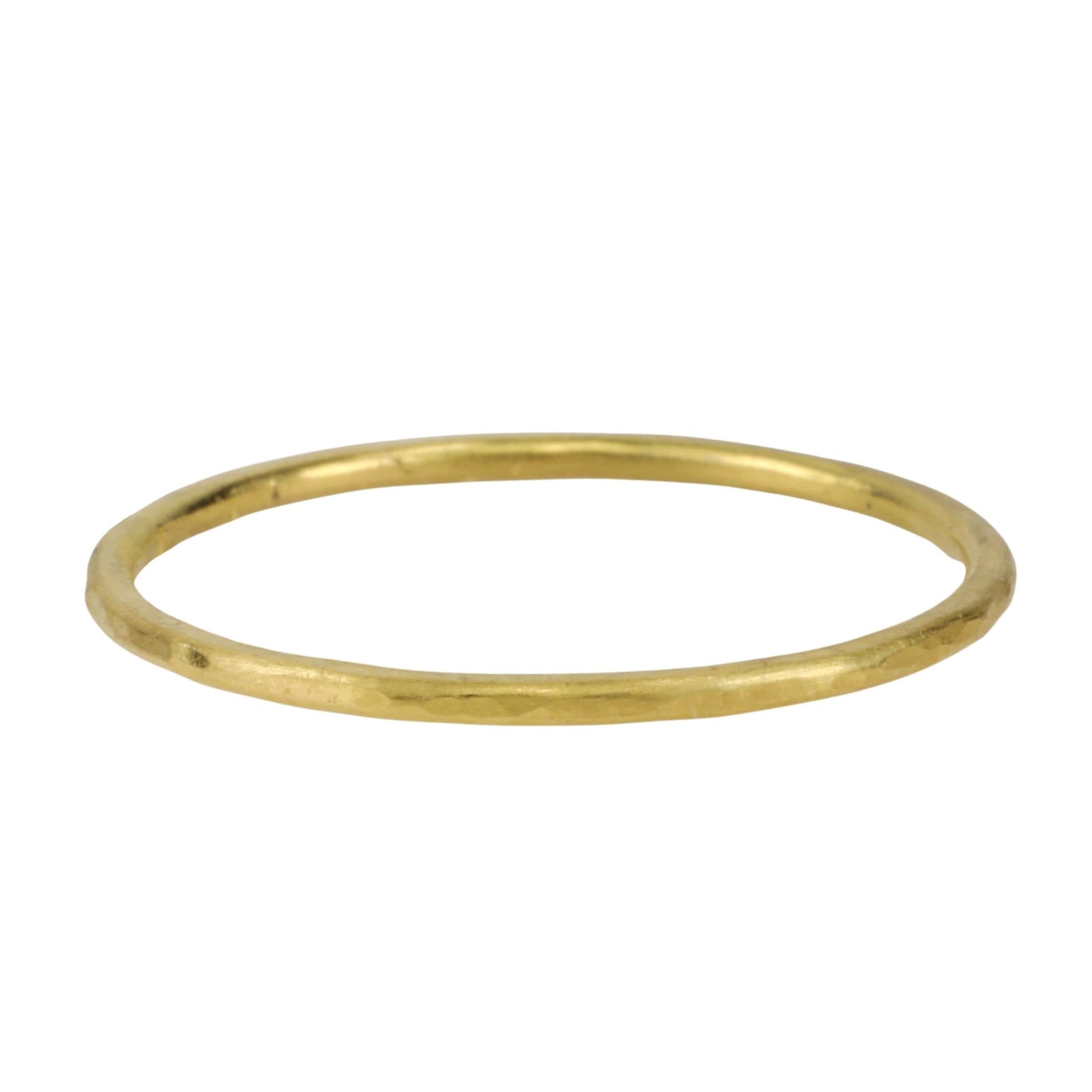 Rosanne Pugliese 22K Gold Thin Hammered Band