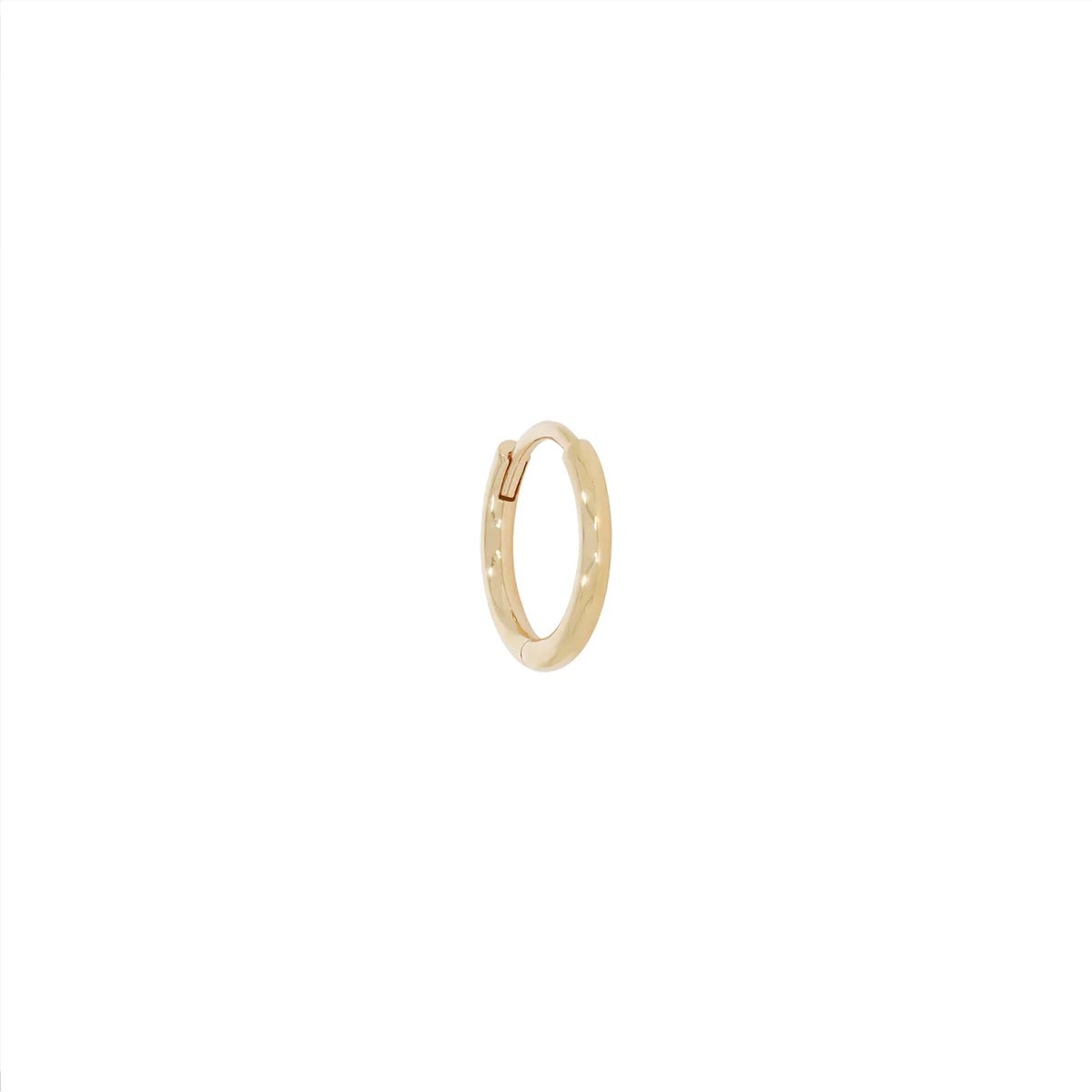 9K Gold Click Hoop with "Am-Pm: 6pm" Charm - Peridot Fine Jewelry - Metier by Tomfoolery