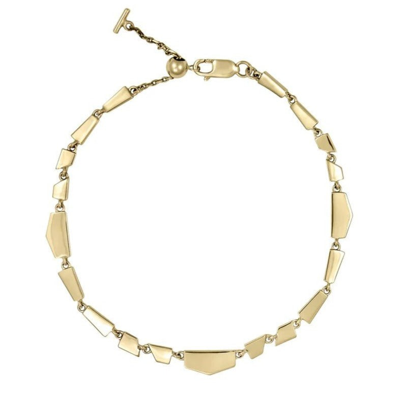 9K Gold "Tesserae" Multi-Shape Bracelet - Peridot Fine Jewelry - Metier by Tomfoolery