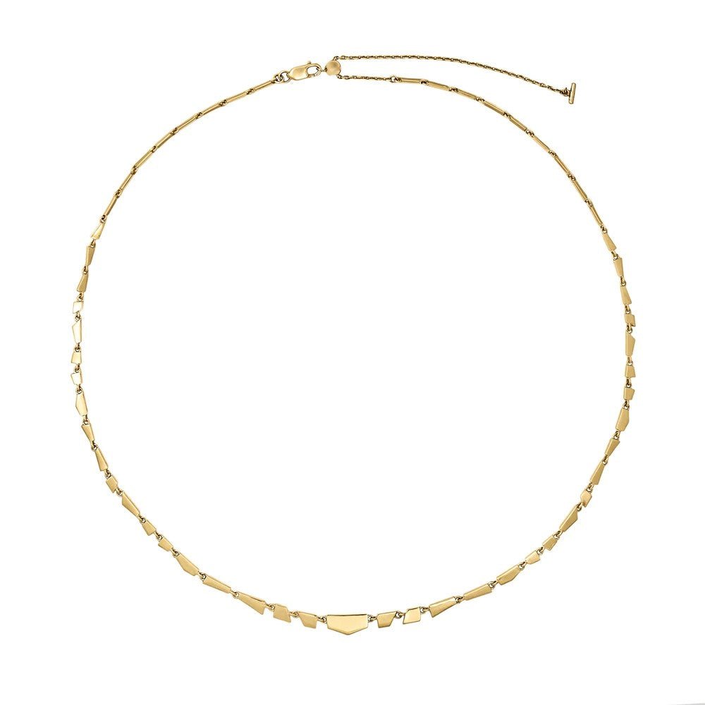 9K Gold "Tesserae" Multi-Shape Necklace - Peridot Fine Jewelry - Metier by Tomfoolery