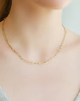 "Gemclip" Necklace with Tanzanite Marquise Details - Peridot Fine Jewelry - Kothari