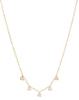 Zoe Chicco Gold and Five Prong-Set Diamond Necklace