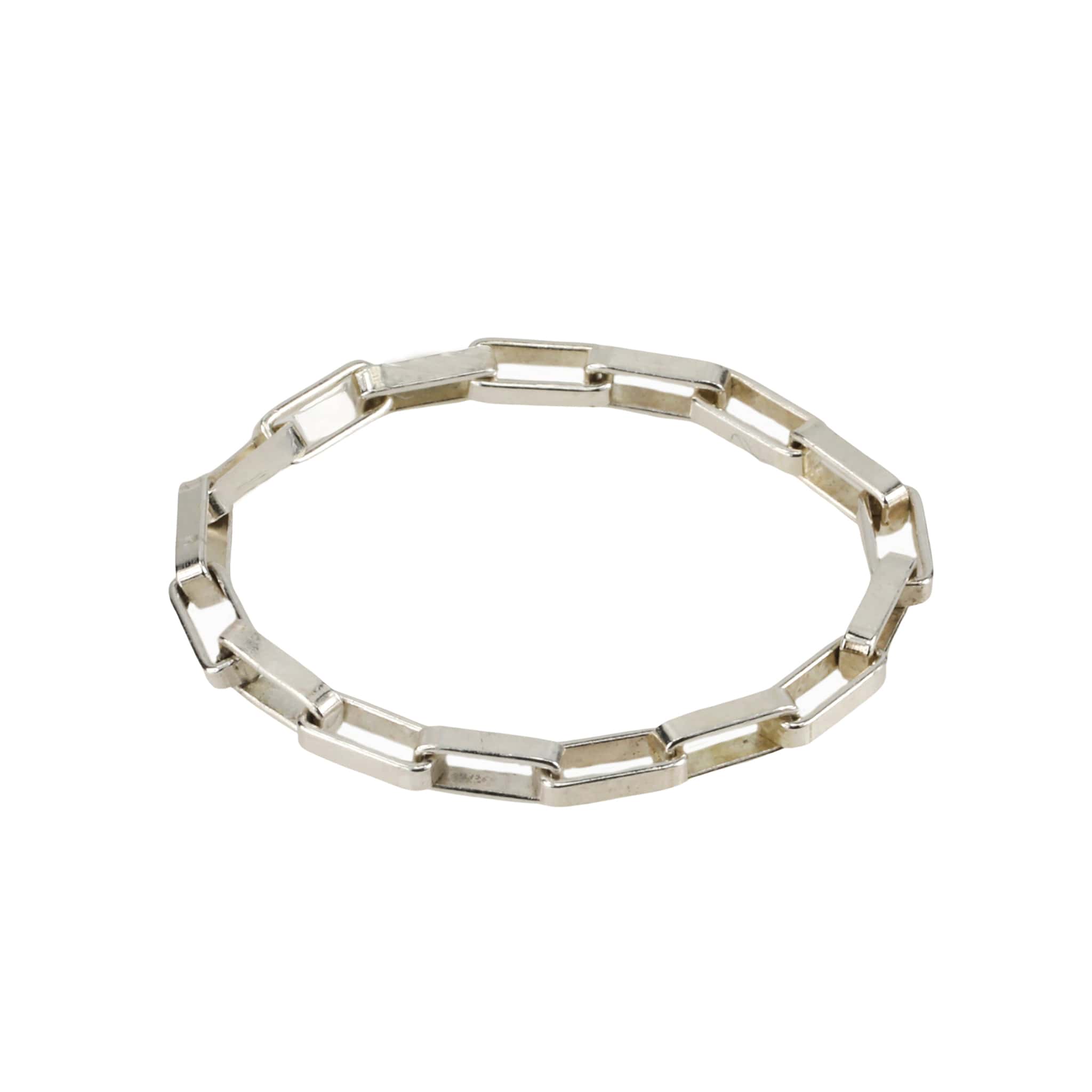"Ali" Sterling Silver Flexible Box Chain Ring - Peridot Fine Jewelry - Sarah Macfadden