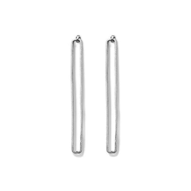"Alice" Sterling Silver Post Earring with Rectangle Drop - Peridot Fine Jewelry - Sarah Macfadden