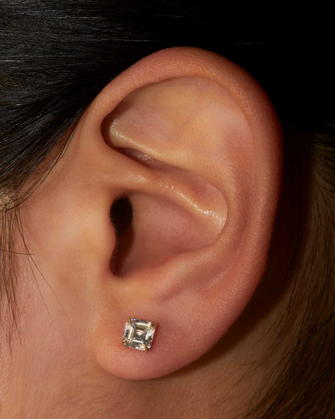 Asscher Prong-Set Diamond Studs - Peridot Fine Jewelry - ILA