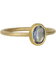 Bezel-Set Oval Faceted Sapphire Ring - Peridot Fine Jewelry - Petra Class