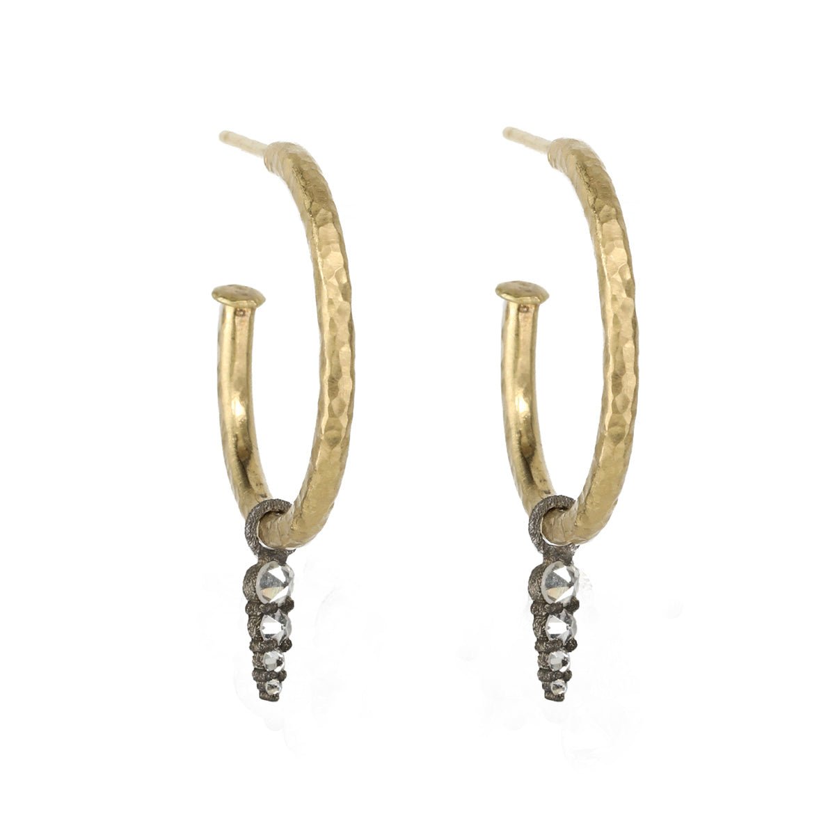 TAP by Todd Pownell - Blackened Prong-Set Graduated Diamond Charms