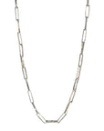"Cary York" Sterling Silver Rectangular Link Necklace - Peridot Fine Jewelry - Sarah Macfadden