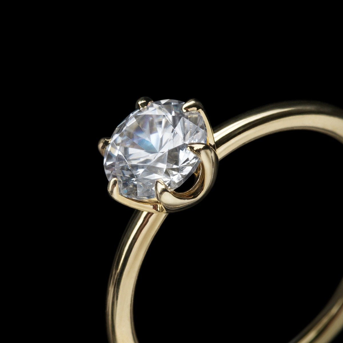 &quot;Chispa&quot; 6-Prong Diamond Ring Mount - Peridot Fine Jewelry - ILA