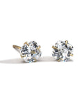 Cushion Shaped Prong-Set Diamond Studs - Peridot Fine Jewelry - ILA