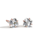 Cushion Shaped Prong-Set Diamond Studs - Peridot Fine Jewelry - ILA
