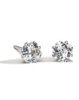 Cushion Shaped Prong-Set Diamond Studs - Peridot Fine Jewelry - ILA