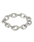 "Diana" Sterling Silver Handmade Flexible 18 Gauge Link Chain Ring - Peridot Fine Jewelry - Sarah Macfadden