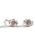 Emerald Shaped Prong-Set Diamond Studs - Peridot Fine Jewelry - ILA