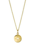 Engraved "Opes / Spes" Disc Pendant with Open Center - Peridot Fine Jewelry - Caroline Ellen