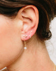Zoe Chicco Extra Small Pave Diamond Hoop Earring