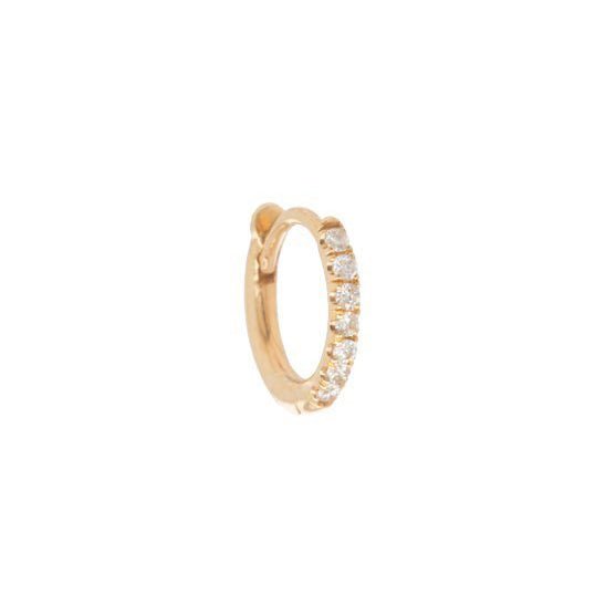 Zoe Chicco Extra Small Pave Diamond Hoop Earring