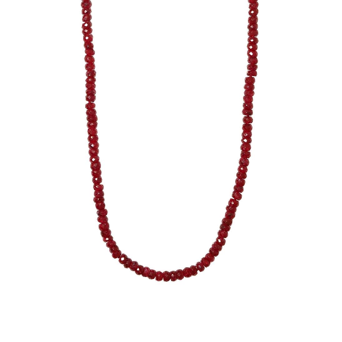 Zahava Faceted Ruby Beaded Necklace