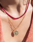 Zahava Faceted Ruby Beaded Necklace