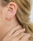 Zoe Chicco Gold and Diamond Cluster Post Earring