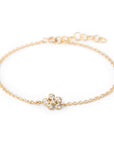 Gold and Diamond "Festival" Small Cluster Bracelet - Peridot Fine Jewelry - Anne Sportun