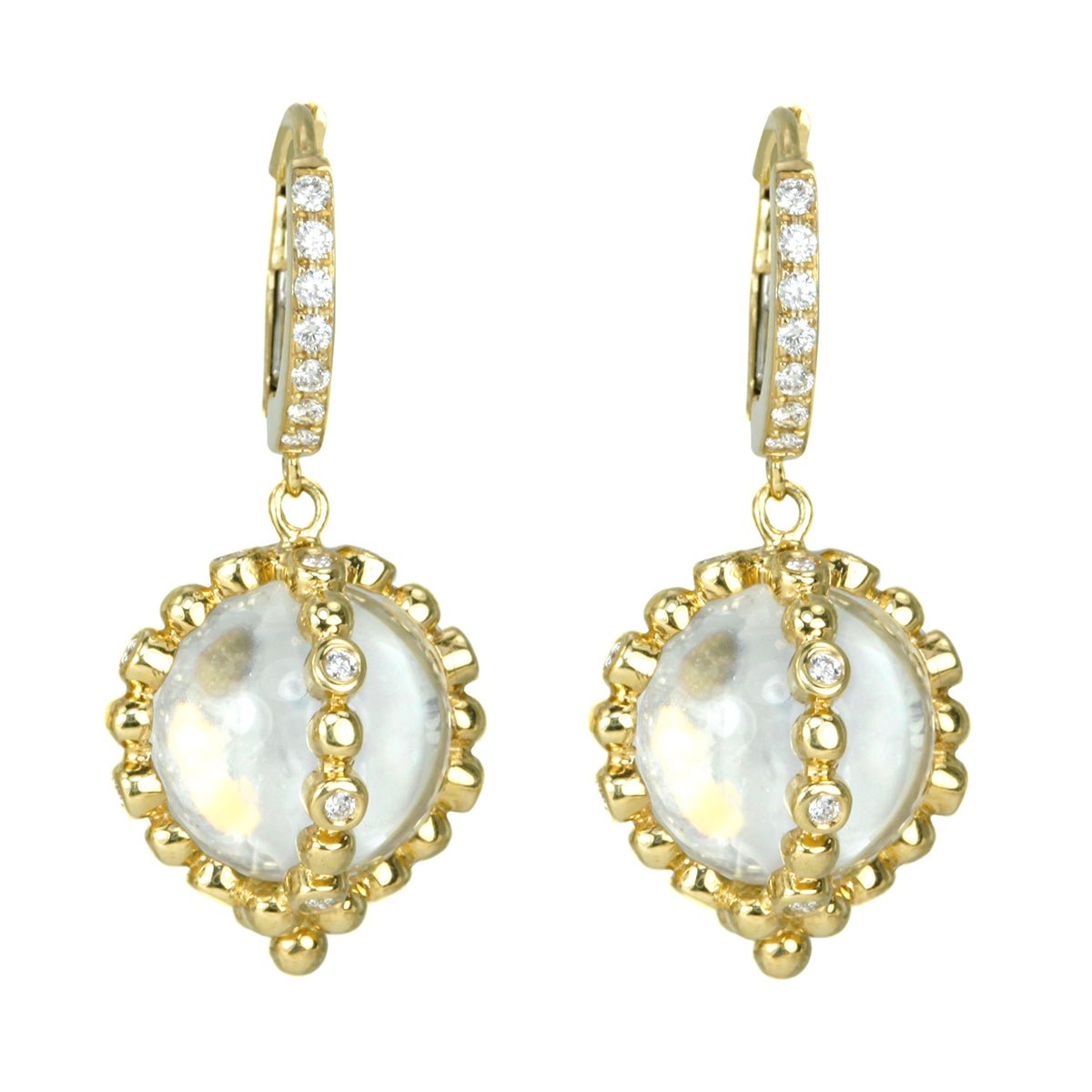 Temple St. Clair Gold and Diamond "Sassini Amulet" Earrings