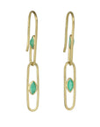 Gold & Bezel-Set Emerald "Gemclip" Earrings