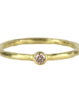 Gold Bezel-Set Fancy Light Pink Diamond Ring