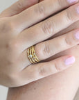 Gold Bezel-Set Fancy Light Pink Diamond Ring