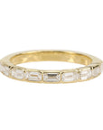 Mark Patterson Gold Bezel-Set Halfway Emerald-Cut Diamond Ring